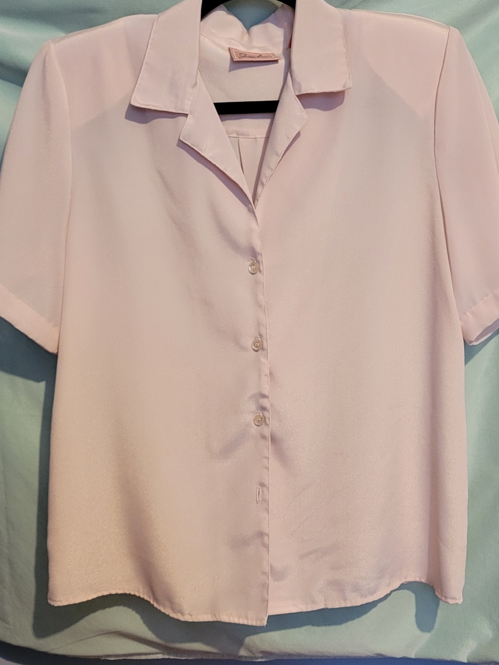 Jaclyn Smith Light Pink Short-Sleeve Button-Front Shirt